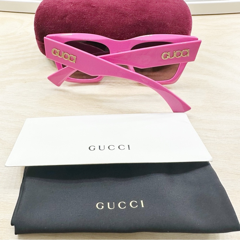 New authentic GUCCI Acetate Square Frame Sunglasses - Picture 6 of 11